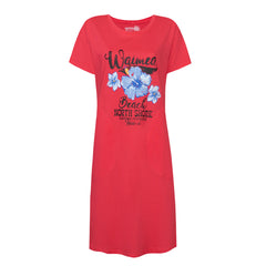 ΓΥΝΑΙΚΕΙΟ ΦΟΡΕΜΑ ΜΕ ΚΟΝΤΑ ΜΑΝΙΚΙΑ 100% ΒΑΜΒΑΚΙ - TROPICA