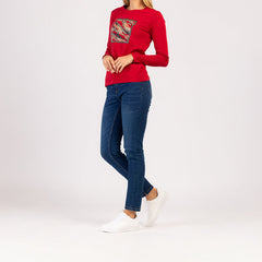 LUMA  - ΓΥΝΑΙΚΕΙΟ ΜΠΛΟΥΖΑΚΙ ΜΕ ΜΑΚΡΥΜΑΝΙΚΑ ΑΠΟ 100% ΒΑΜΒΑΚΙ