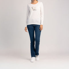 SORA  - ΓΥΝΑΙΚΕΙΟ ΜΠΛΟΥΖΑΚΙ ΜΕ ΜΑΚΡΥΜΑΝΙΚΑ ΑΠΟ 100% ΒΑΜΒΑΚΙ