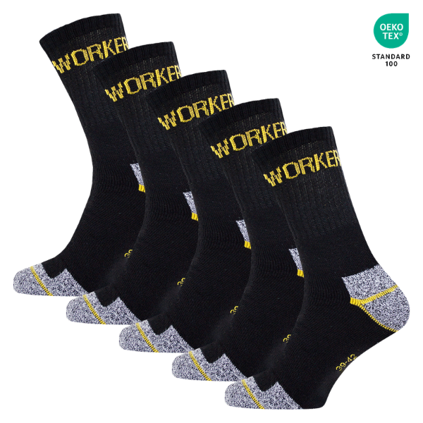 WORKDRY™ – ΚΑΛΤΣΕΣ ΕΡΓΑΣΙΑΣ 5 ΣΕ 1 ΜΕ ΠΙΣΤΟΠΟΙΗΤΙΚΟ OEKO‑TEX (ΣΕΤ ΤΩΝ 5) - 1,38 € ΤΙΜΗ ΑΝΑ ΤΕΜΑΧΙΟ