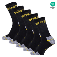 WORKDRY™ – ΚΑΛΤΣΕΣ ΕΡΓΑΣΙΑΣ 5 ΣΕ 1 ΜΕ ΠΙΣΤΟΠΟΙΗΤΙΚΟ OEKO‑TEX (ΣΕΤ ΤΩΝ 5) - 1,38 € ΤΙΜΗ ΑΝΑ ΤΕΜΑΧΙΟ