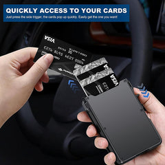 CARDLIFT™ - Λεπτό πορτοφόλι με μηχανισμό καρτών, RFID, έως 14 κάρτες
