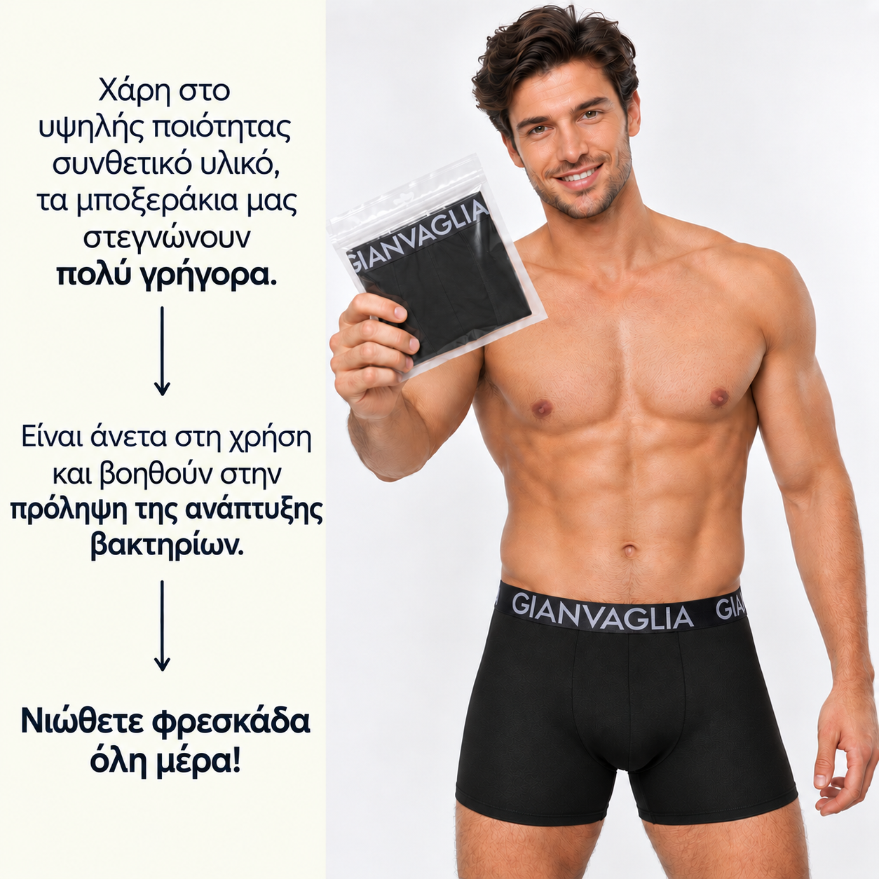 Λεπτομέρειες των μπόξερ COTTONCORE